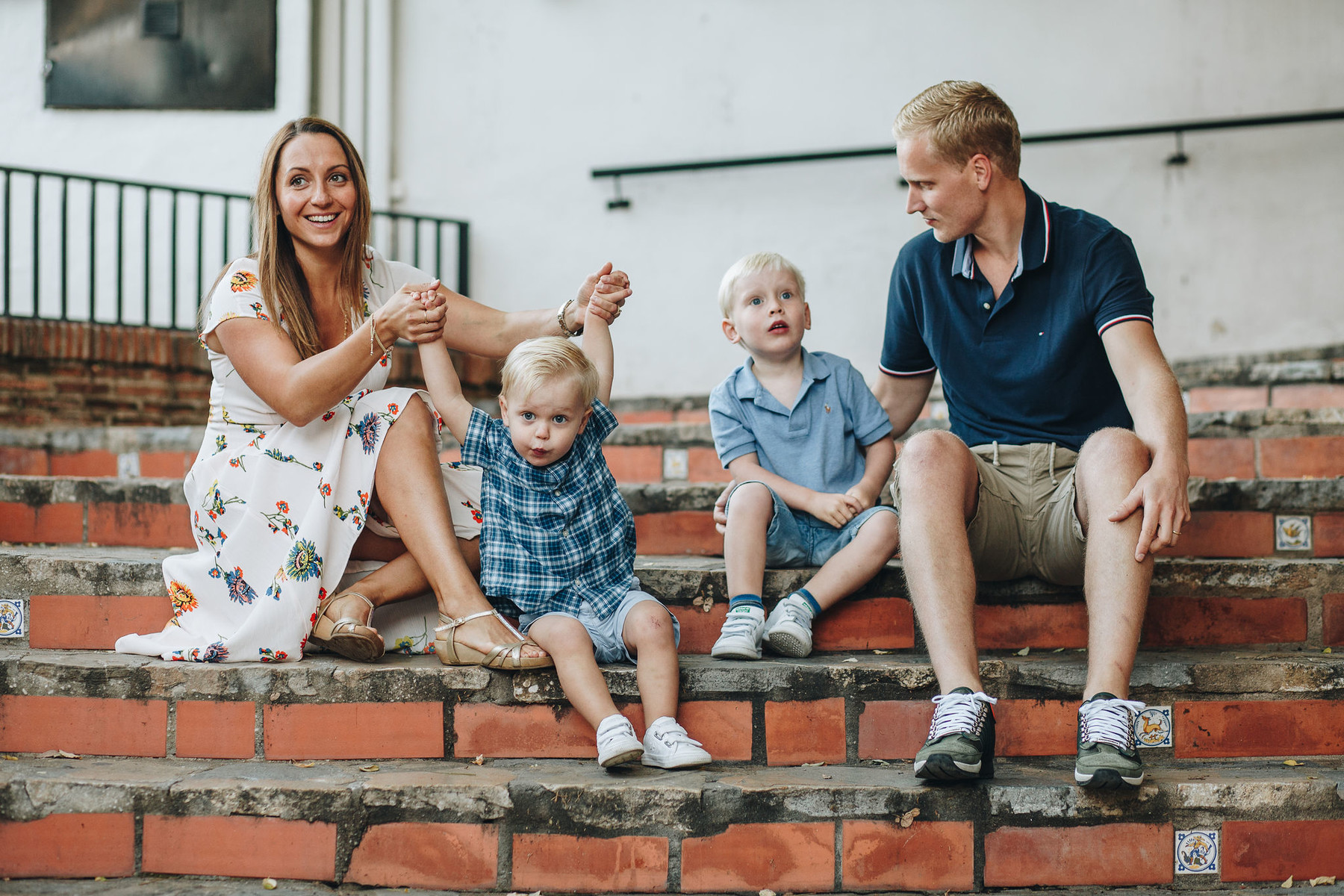 Fotografía de familia en el Centro de Marbella