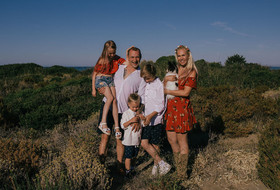 Family photo shoot in bohemian style in Marbella
