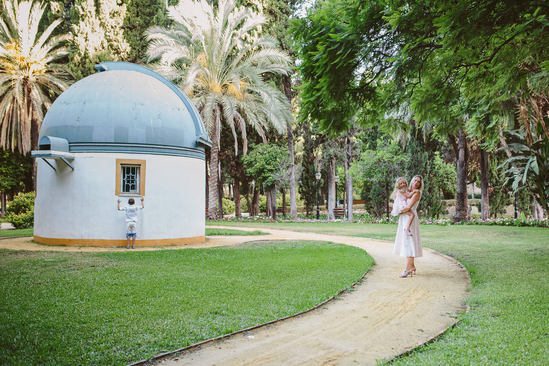 Sesión de fotos de familia en el Parque deución en Marbella