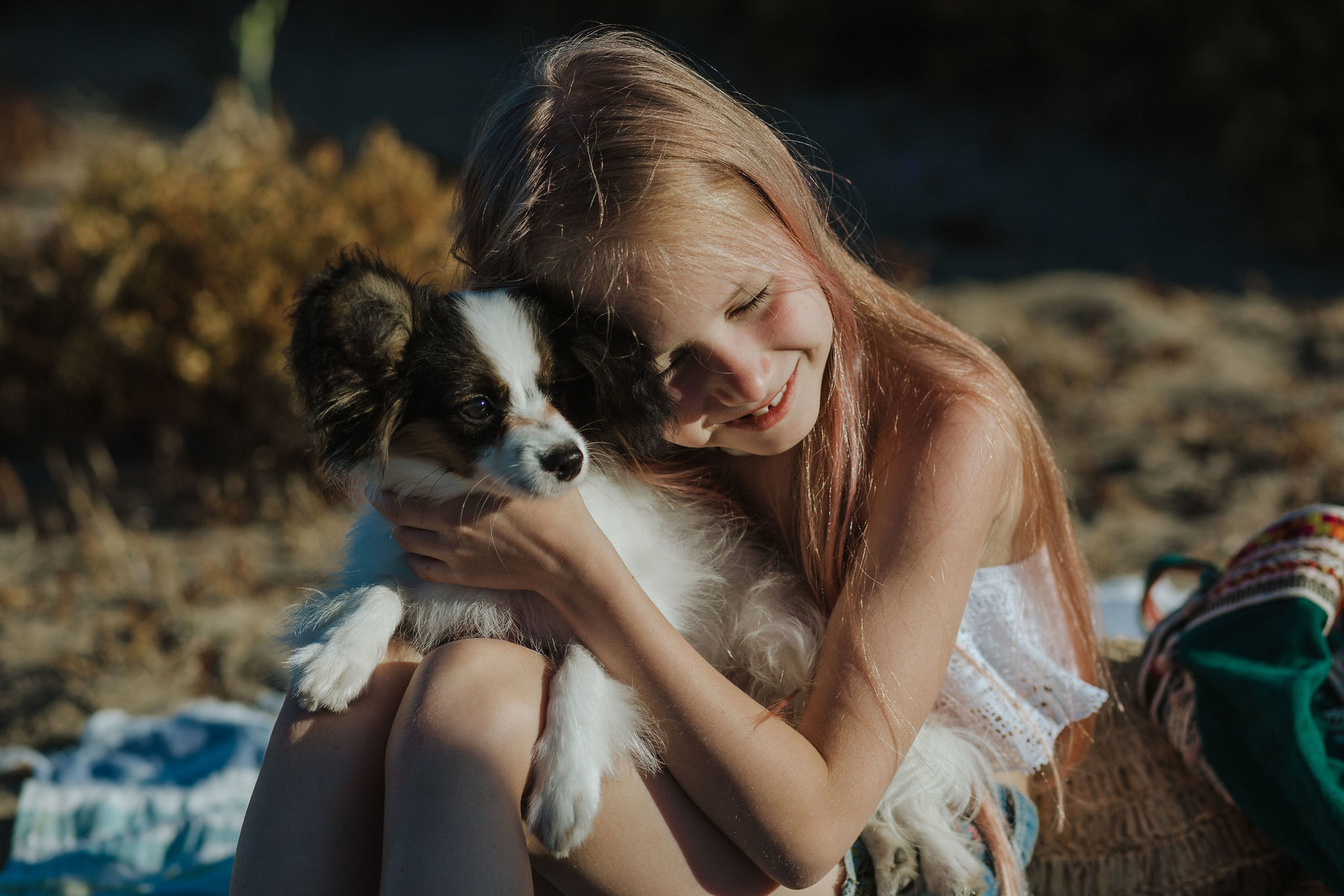 Family photo shoot in bohemian style in Marbella