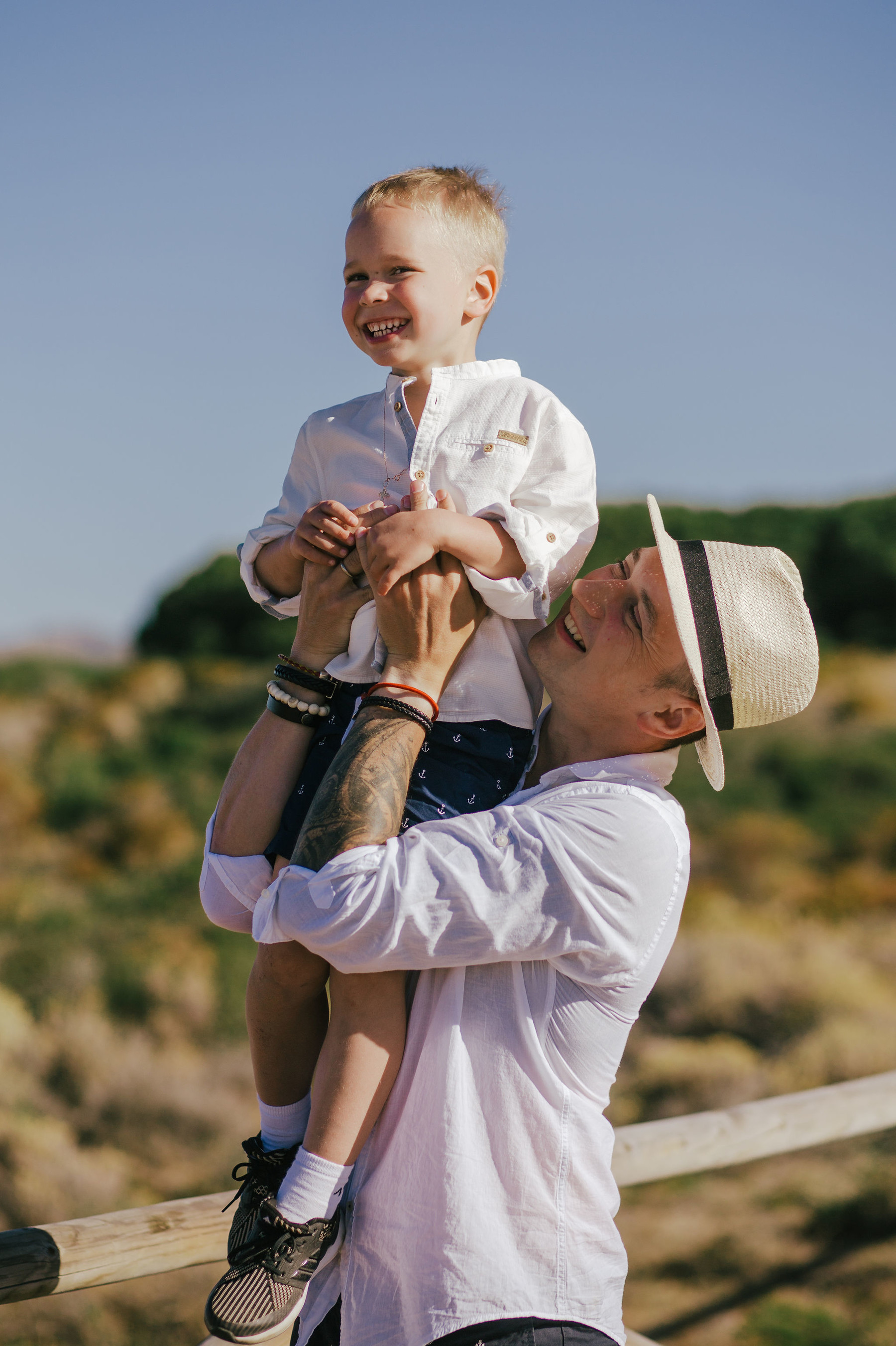 Family photo shoot in bohemian style in Marbella