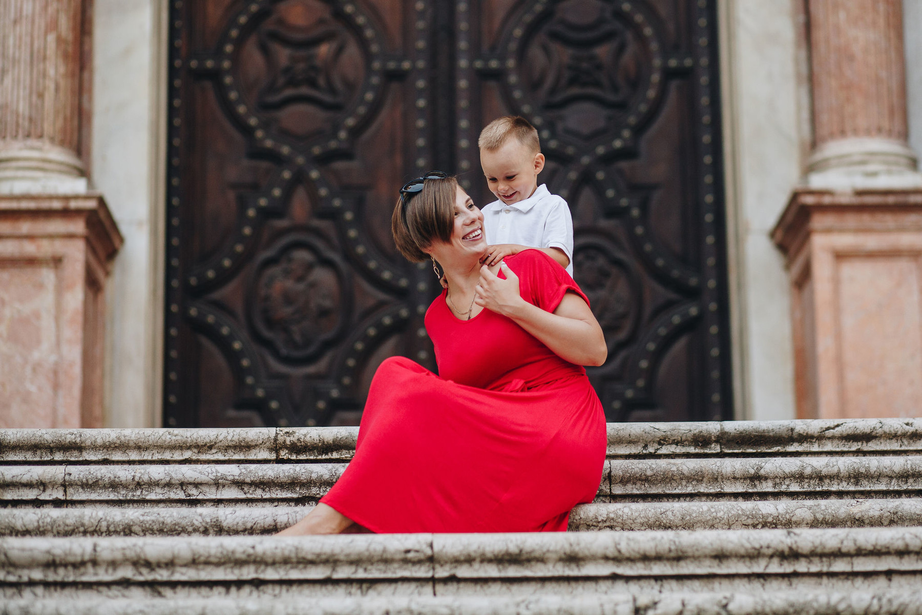 Family photo set in Málaga