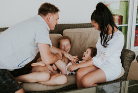 Un día de vacaciones de una familia en España