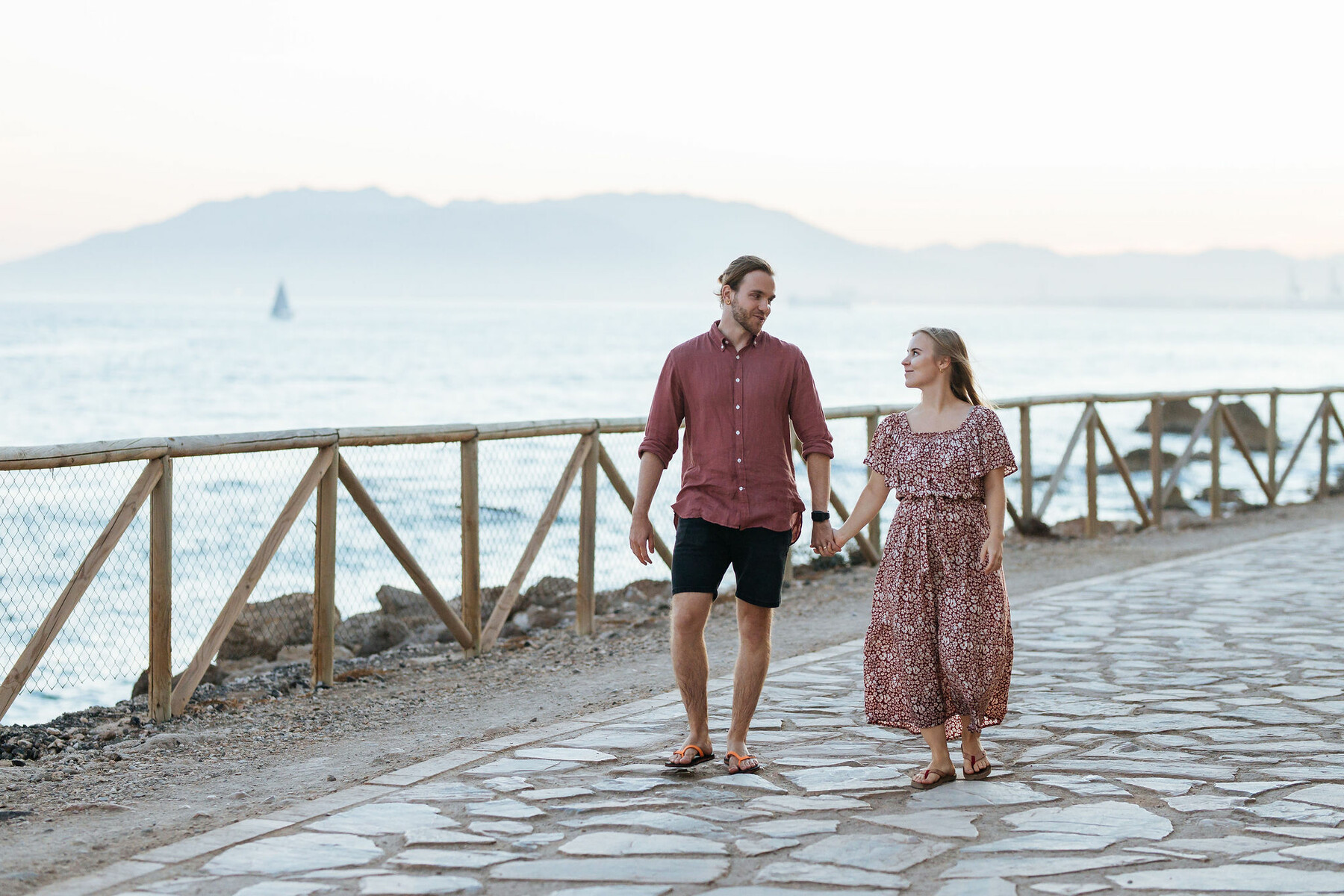 Photo set on the beach in Malaga