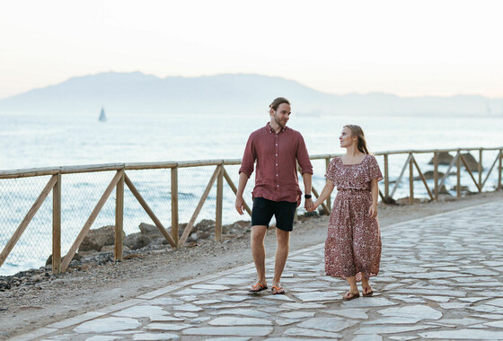 Photo set on the beach in Malaga