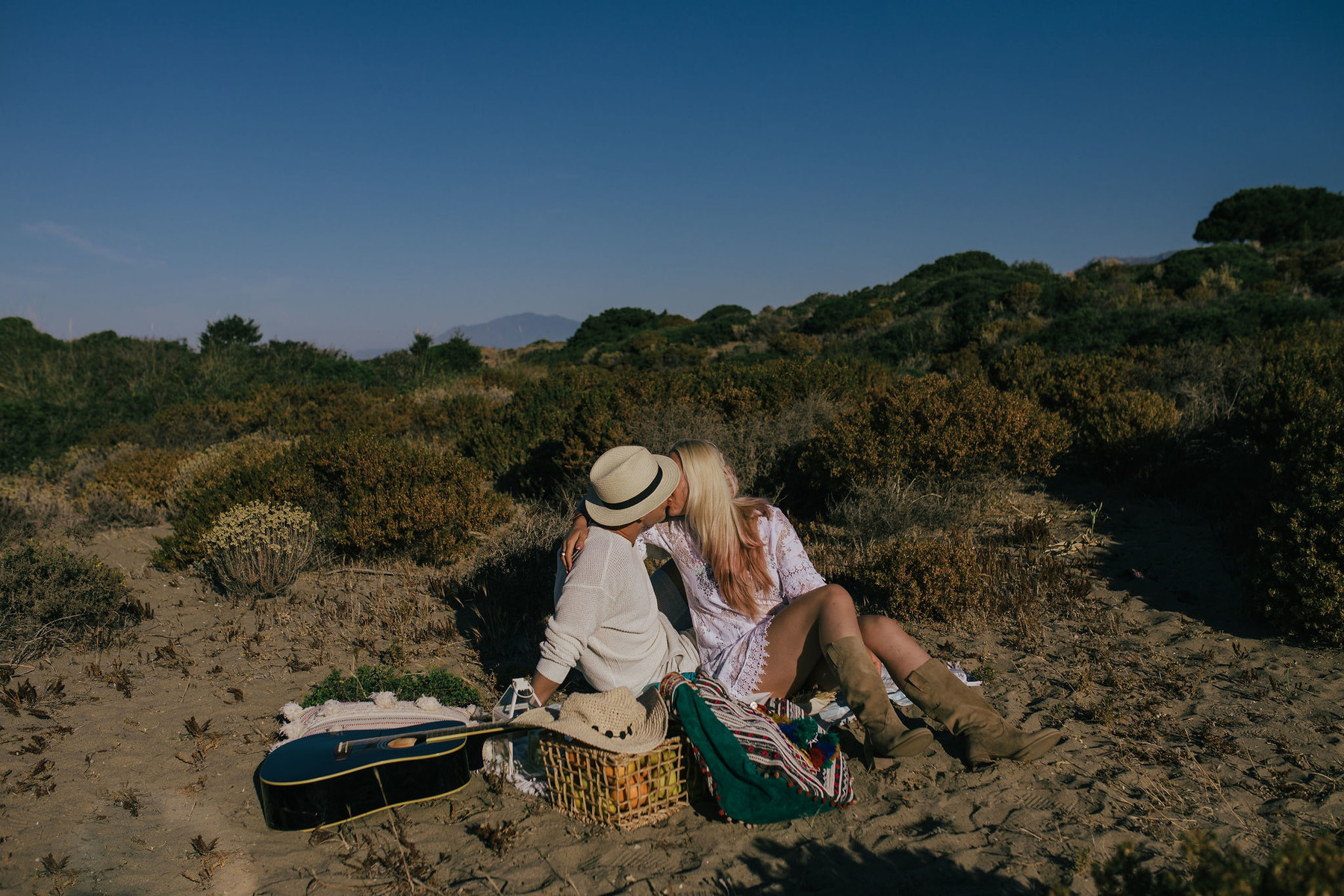 Sesión de fotos de familia en estilo bohemio en Marbella