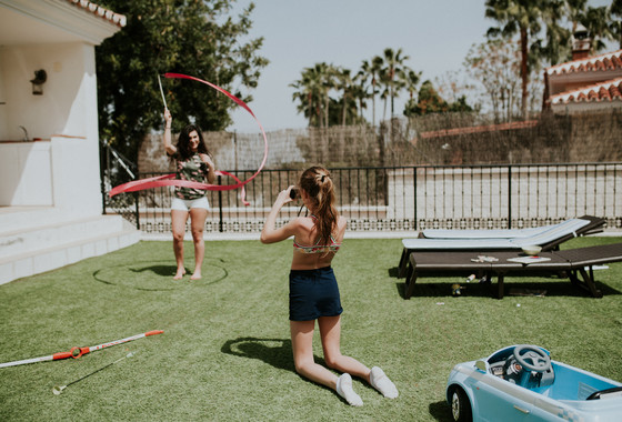 Un día de vacaciones de una familia en España