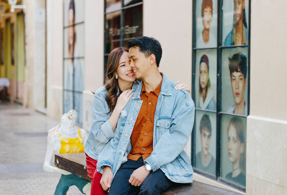Couple photo set in Malaga