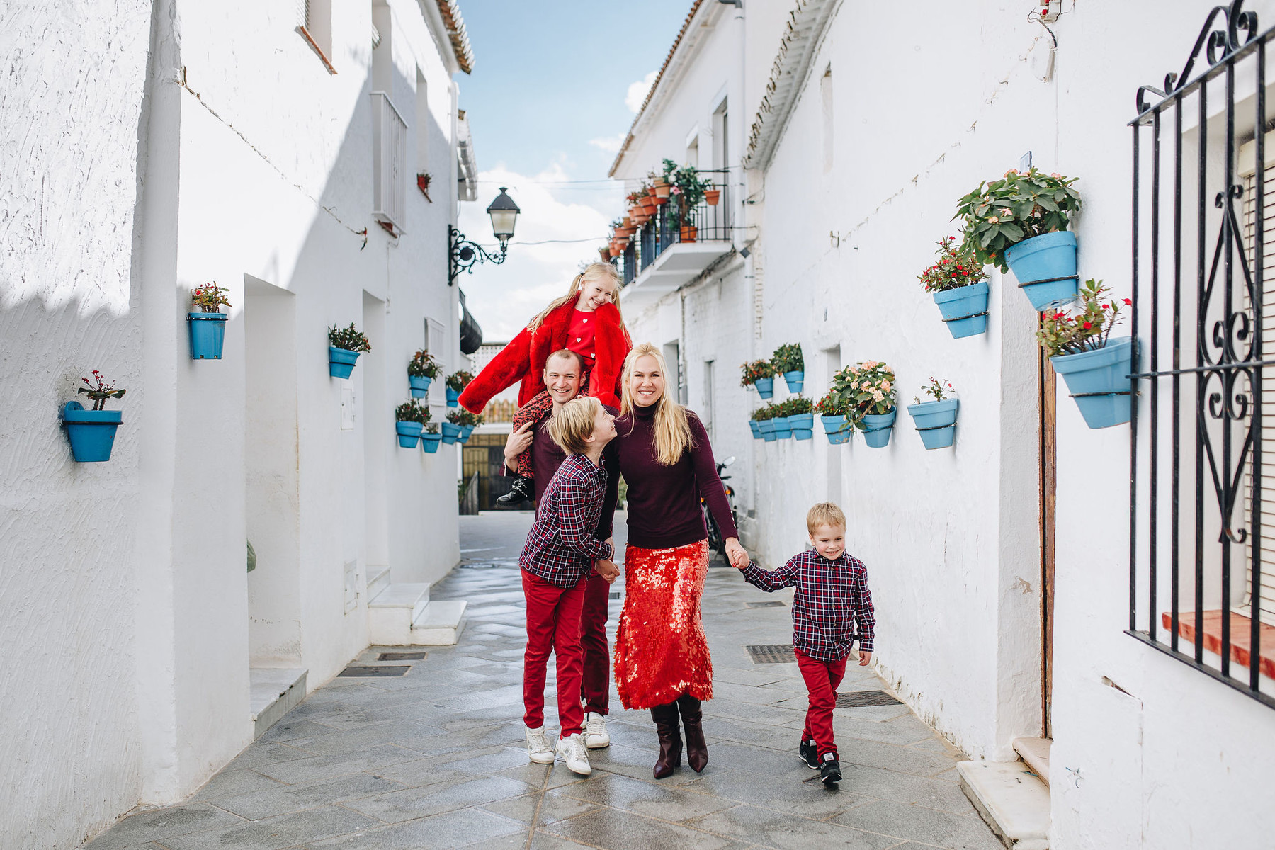 Fotografía de familia en Mijas Pueblo