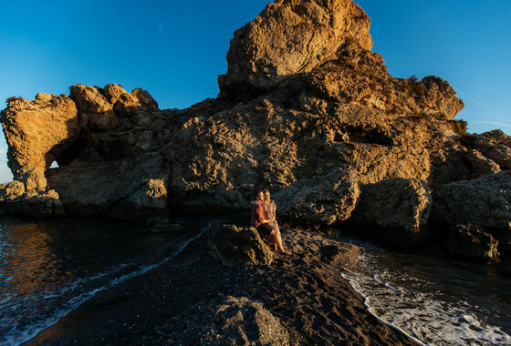 Photo set on the beach in Malaga