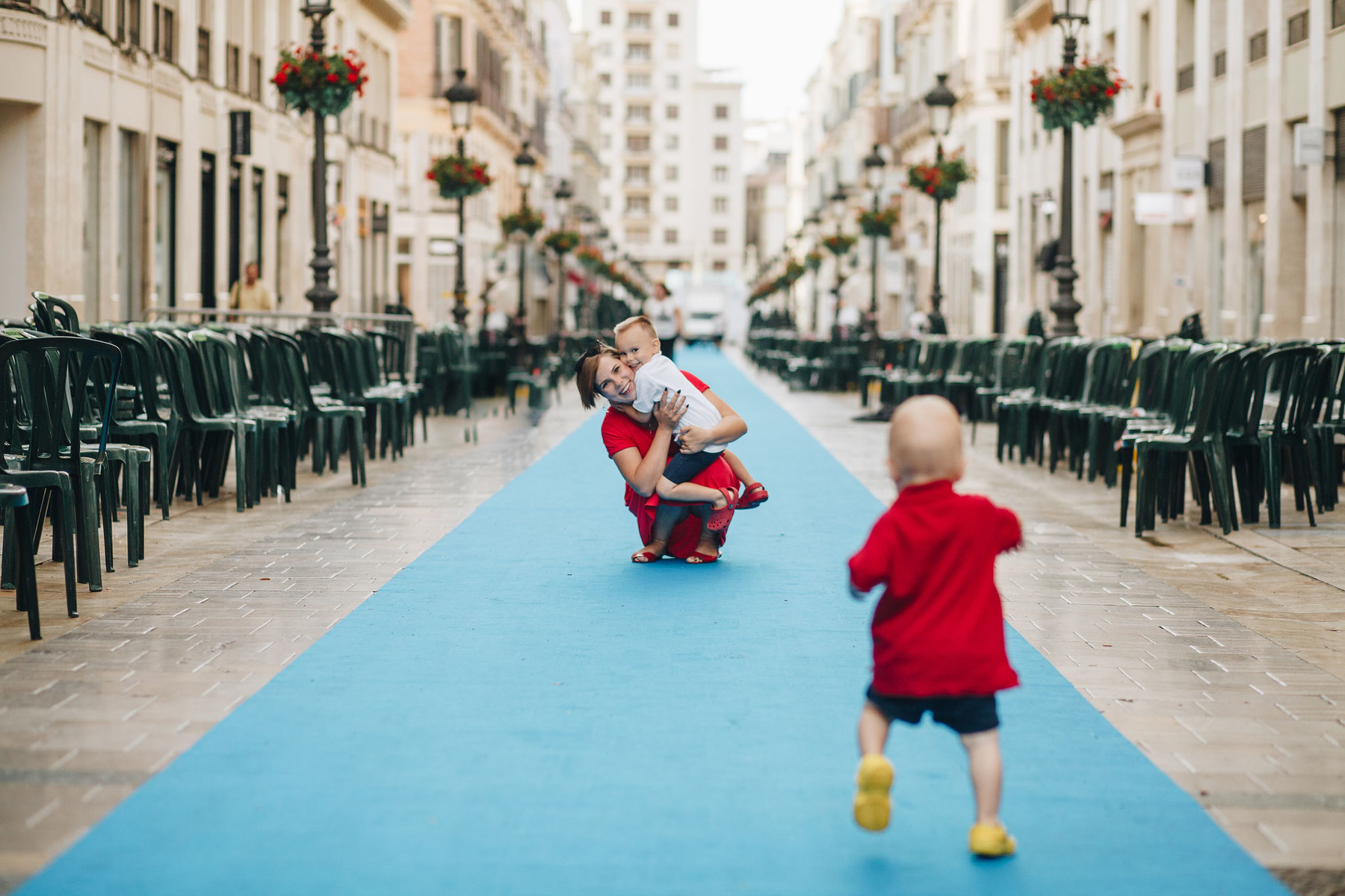 Family photo set in Málaga