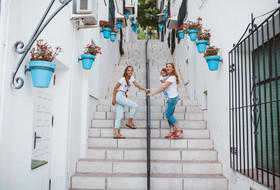 Family photo shoot in Mijas Pueblo