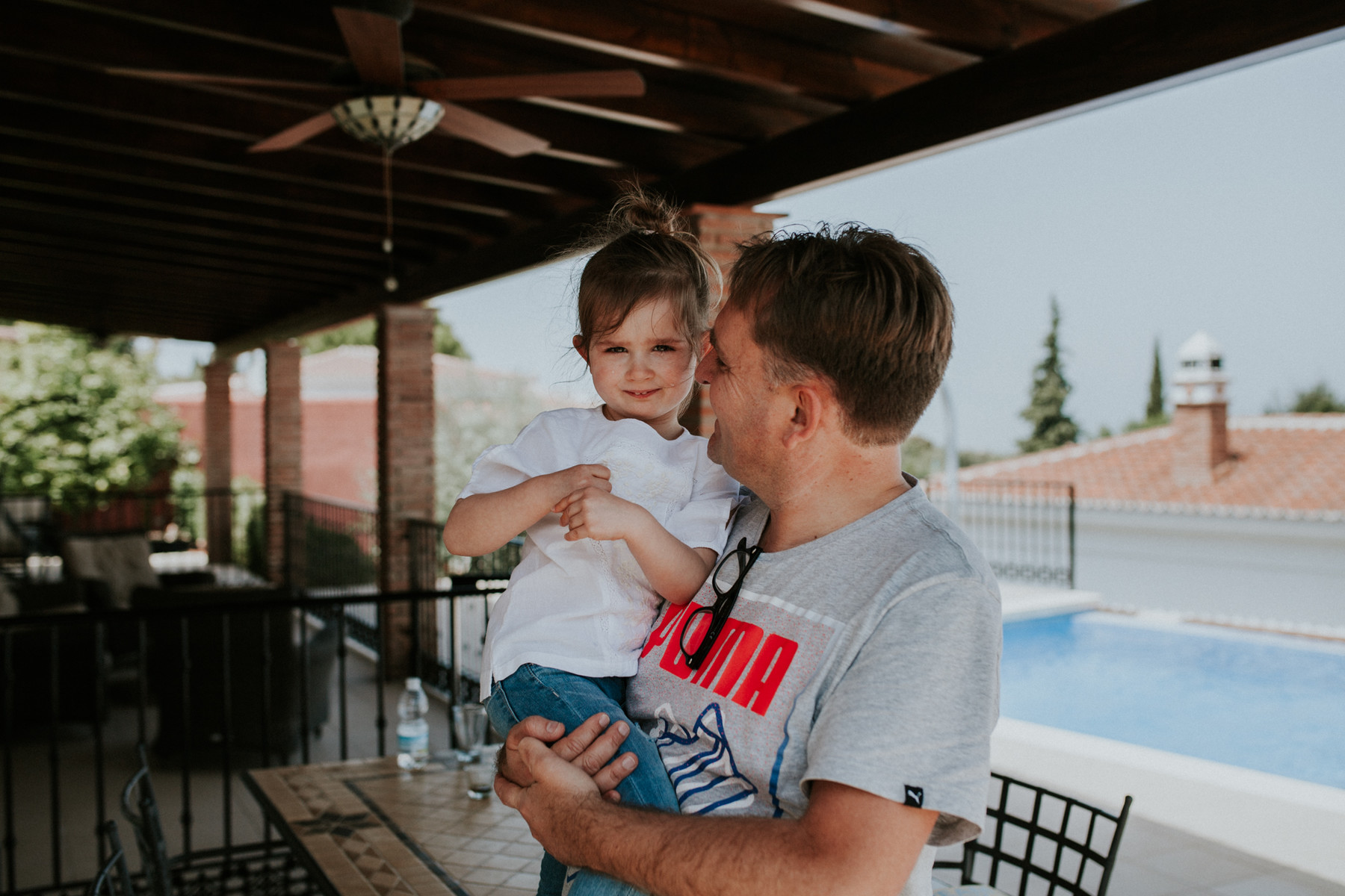 Un día de vacaciones de una familia en España