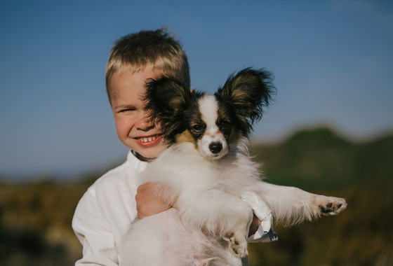Family photo shoot in bohemian style in Marbella