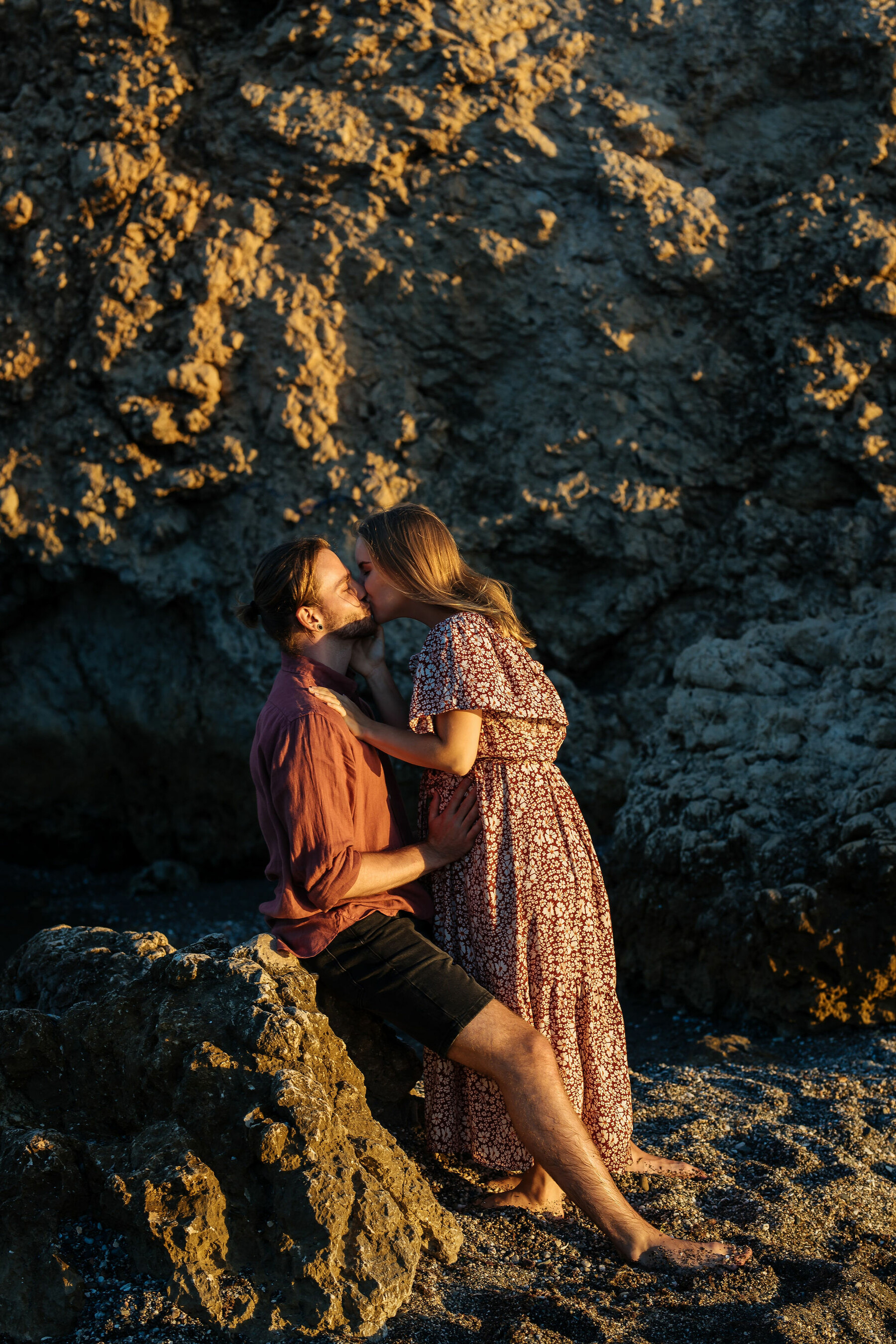 Photo set on the beach in Malaga