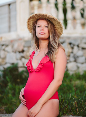 Sesión fotográfica de embarazo en Riviera del Sol