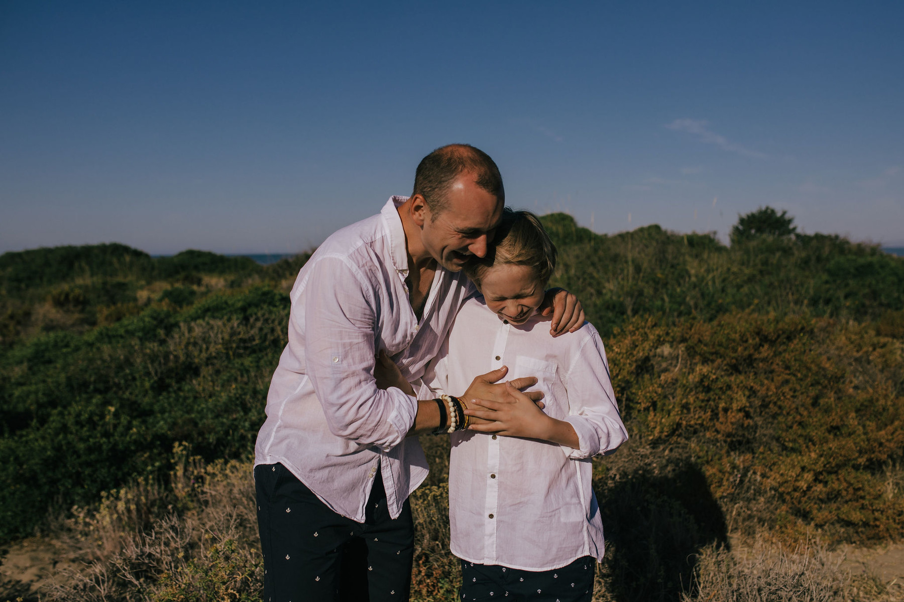 Family photo shoot in bohemian style in Marbella