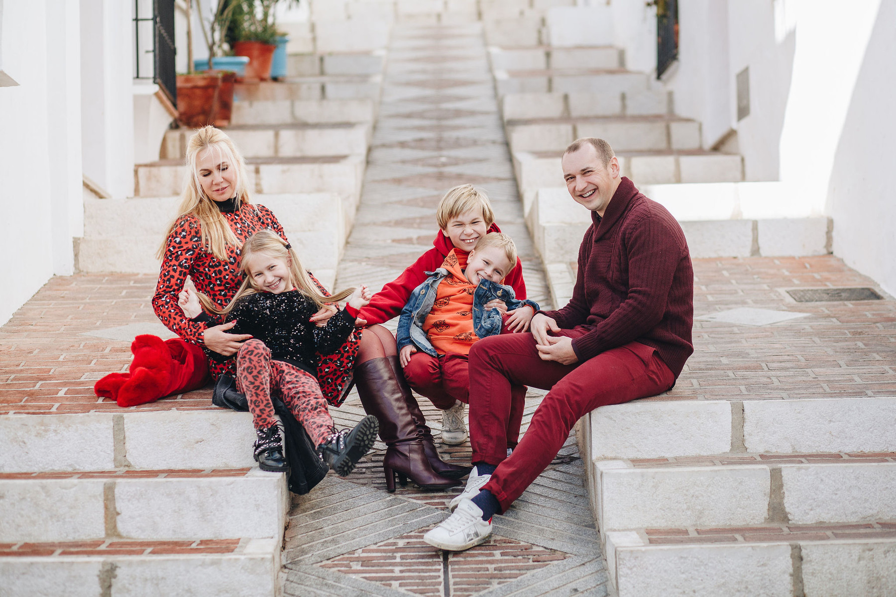 Fotografía de familia en Mijas Pueblo