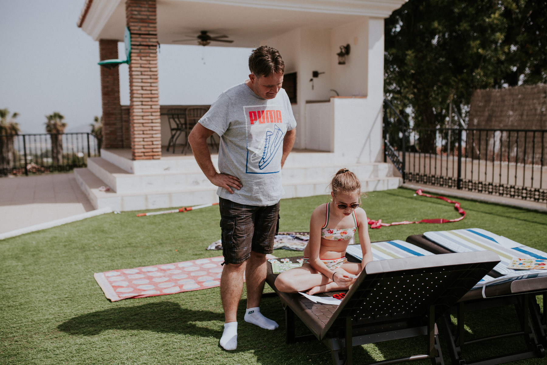 Un día de vacaciones de una familia en España